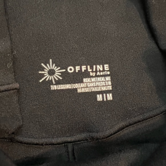 Offline by Aerie Crossover Hi-Rise 7/8 Black Legging Size Medium - Picture 4 of 4